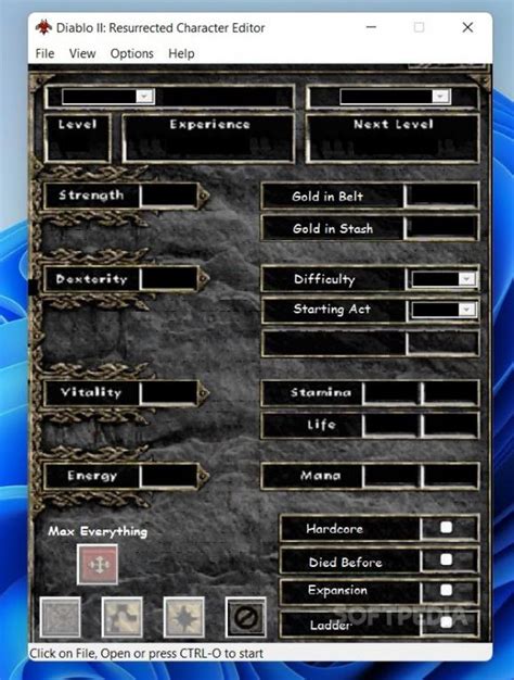 diablo ii resurrected character editor